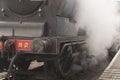 Steam from a Steam engine at the Strathspey Railway, Highlands, Scotland, UK