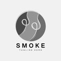 Steam Steam Logo Vector Hot Evaporating Aroma. Smell Line Illustration, Cooking Steam Icon, Steam Train, Baking, Smoking Royalty Free Stock Photo