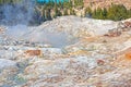 Steam and Sulfur Coated Rocks in a Hydrothermal Area Royalty Free Stock Photo