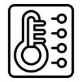 Steam temperature icon outline vector. Home electric