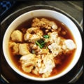 steam tofu with fish paste Royalty Free Stock Photo