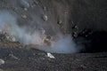 Steam and toxic gases emanating from the Etna volcano crater