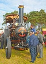 Steam Traction Engine at Roseisle vintage rally Royalty Free Stock Photo