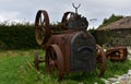 Steam Tractor Rusting Through on an Old Farm Royalty Free Stock Photo