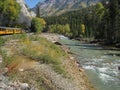 Steam Train along mountain stream