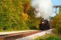 Steam train approaching Royalty Free Stock Photo