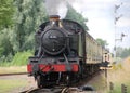 Steam Train Approaching Royalty Free Stock Photo