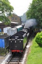 A Steam Train Arrives in Haworth Station