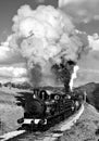 Steam Train in Bronte Country (vintage) Royalty Free Stock Photo