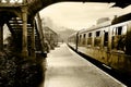 Steam train and carraiges on the platform at Weybourne Station, Norfolk, England Royalty Free Stock Photo