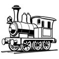 Steam Train Coloring Page Royalty Free Stock Photo