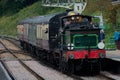 Steam train, driver & passengers. Blue Bell Railway Line, Sussex, UK Royalty Free Stock Photo