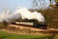 Steam Train in the English countryside Royalty Free Stock Photo