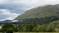 Steam Train on the Glenfinnan Viaduct, West Highland Railway, Scotland Royalty Free Stock Photo