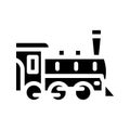 steam train glyph icon vector illustration