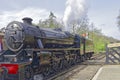 Steam train at goathland, england