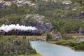 Train heading to White Pass Royalty Free Stock Photo