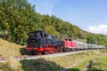 Steam train locomotice railway engine of SchwÃÂ¤bische Waldbahn in Rudersberg, Germany Royalty Free Stock Photo