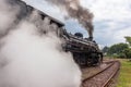 Steam Train Locomotive Closeup Exhausts Royalty Free Stock Photo