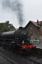 Steam train at Grosmont station Royalty Free Stock Photo
