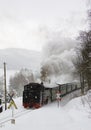 Steam train, Oberwiesenthal - Cranzhal Fichtelbergbahn, German Royalty Free Stock Photo