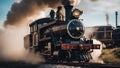 steam train An old magic enchanted steam locomotive train made of magic that has been enchanted and animated by magic