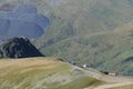 A steam train of the Snowdon Mountain Railway ascending to the summit of Mount Snowdon Royalty Free Stock Photo