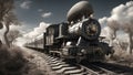 steam train, A soul train that wanders through the dreams on a surreal and whimsical railway.