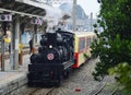 A steam train stops at chiayi railway station