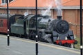 Steam train in Whitby station, North Yorkshire.