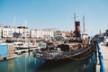 Steam Tug `CERVIA` - the steam museum moored at Ramsgate Yacht Marin Royalty Free Stock Photo