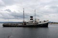 Steam tug `Saint Christopher` Grounded in the Beagle Channel. Royalty Free Stock Photo