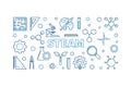 STEAM vector creative outline illustration or banner Royalty Free Stock Photo