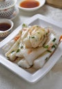 Steam veggie sheet roll dim sum Royalty Free Stock Photo