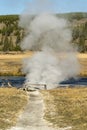 Steam vent on Firehole River Yellowstone National Park Royalty Free Stock Photo