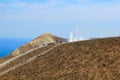 Sulphur steam on crater Royalty Free Stock Photo