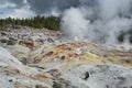 Steamboat geyser erupting in Yellowstone