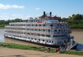 Steamboat on Mississippi River Royalty Free Stock Photo