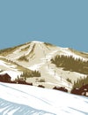 Steamboat Ski Resort in Steamboat Springs in Routt County Colorado WPA Poster Art