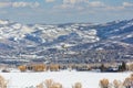 Steamboat Springs Colorado on a Sunny Snow Covered Day