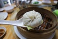 Steamed ball , Chinese steamed dumpling or steamed stuff bun Royalty Free Stock Photo