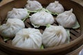 Steamed ball , Chinese steamed dumpling or steamed stuff bun Royalty Free Stock Photo
