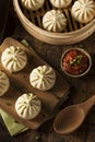 Steamed BBQ Pork Asian Buns Royalty Free Stock Photo