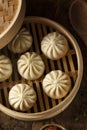 Steamed BBQ Pork Asian Buns Royalty Free Stock Photo