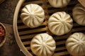 Steamed BBQ Pork Asian Buns Royalty Free Stock Photo