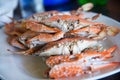 Steamed blue crabs Royalty Free Stock Photo