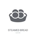 Steamed Bread icon. Trendy Steamed Bread logo concept on white b