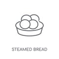 Steamed Bread linear icon. Modern outline Steamed Bread logo con