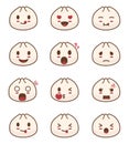 Steamed buns cartoon characters