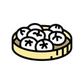 steamed buns chinese cuisine color icon vector illustration